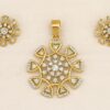 IGI Certified 14 karat Big Pendent With Earings
