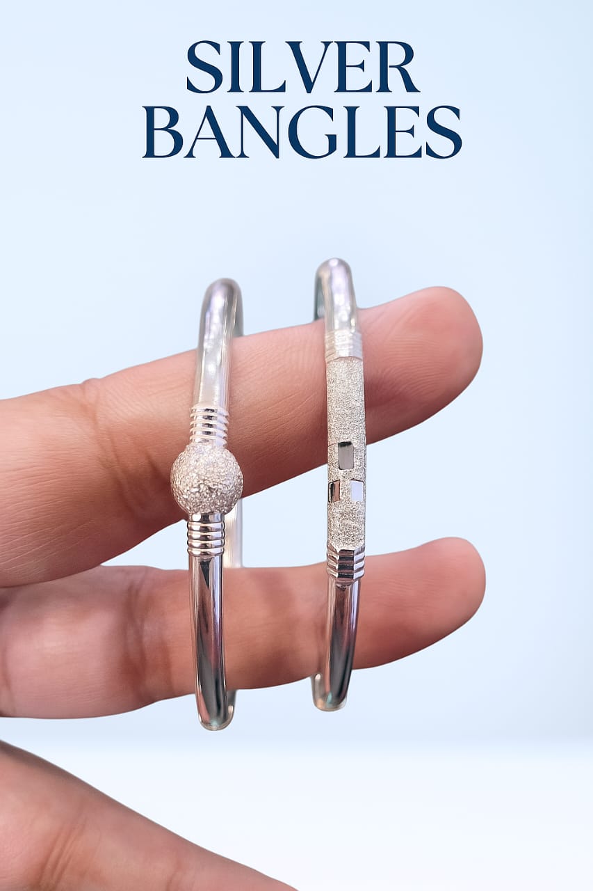 92.5 Silver Light Weight Bangles